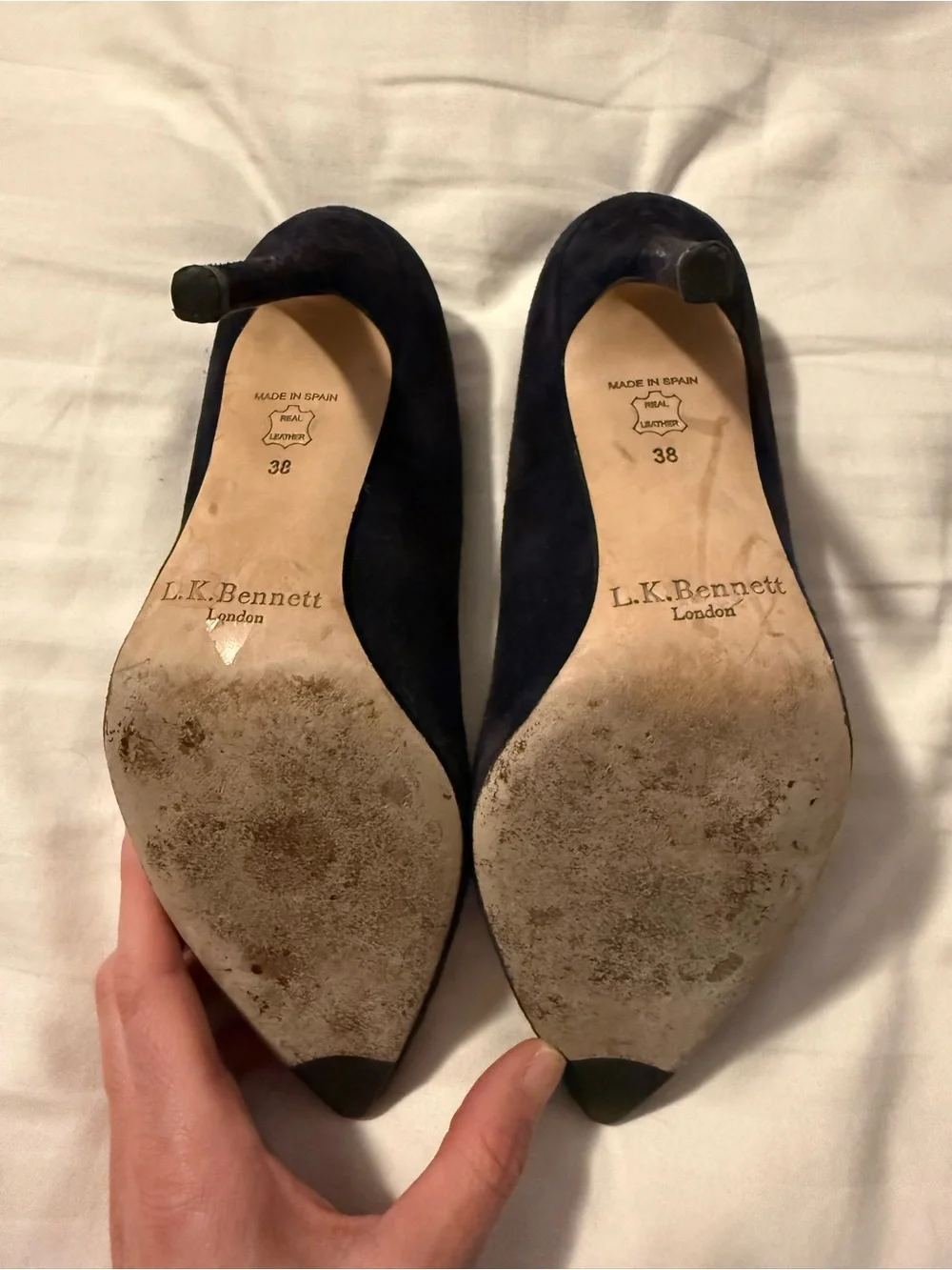 LK Bennett Floret Navy Suede Pointed Toe Pumps *As Seen on Kate Middleton*